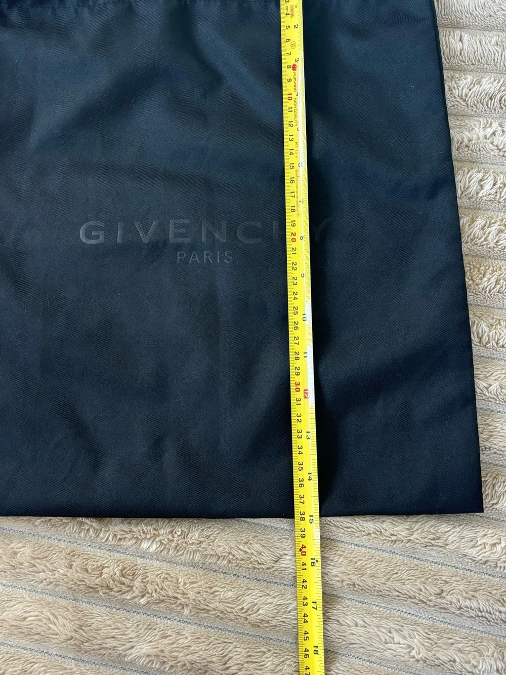 Givenchy Black Embossed Logo Dust Bag
